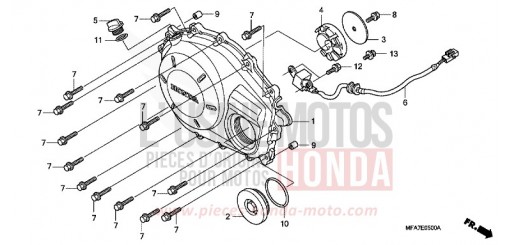 COPERCHIO CARTER MOTORE DESTRO CBF1000A7 di 2007